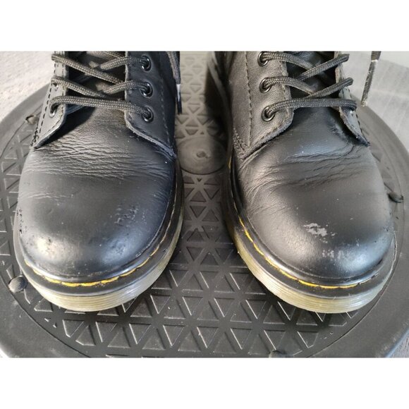 Dr Martens kids Laced Zip Up Gloss Black Shoes Boots 1460 J 13 - Picture 4 of 16
